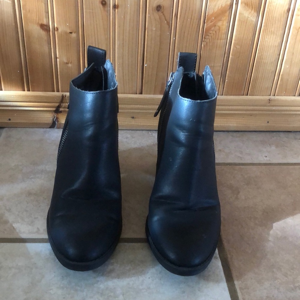 Black Vegan leather DV Ankle Booties